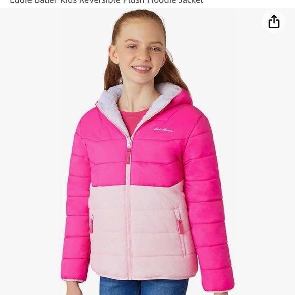 Eddie Bauer Other - Size medium (10/12) girls reversible Eddie Bauer puff jacket. Lightly used